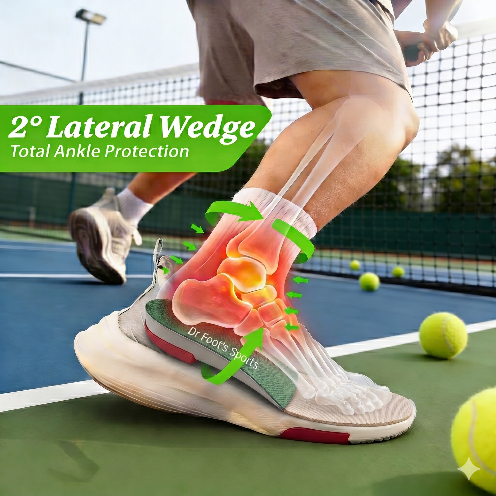 Dr Foot 3/4 Length Supination Insole (Ankle Sprain)