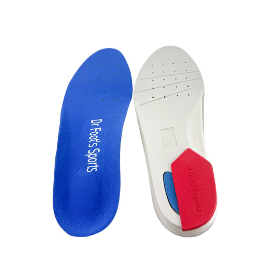 Dr Foot Sports Insole with 2° Pronation Wedge (FLAT FEET)