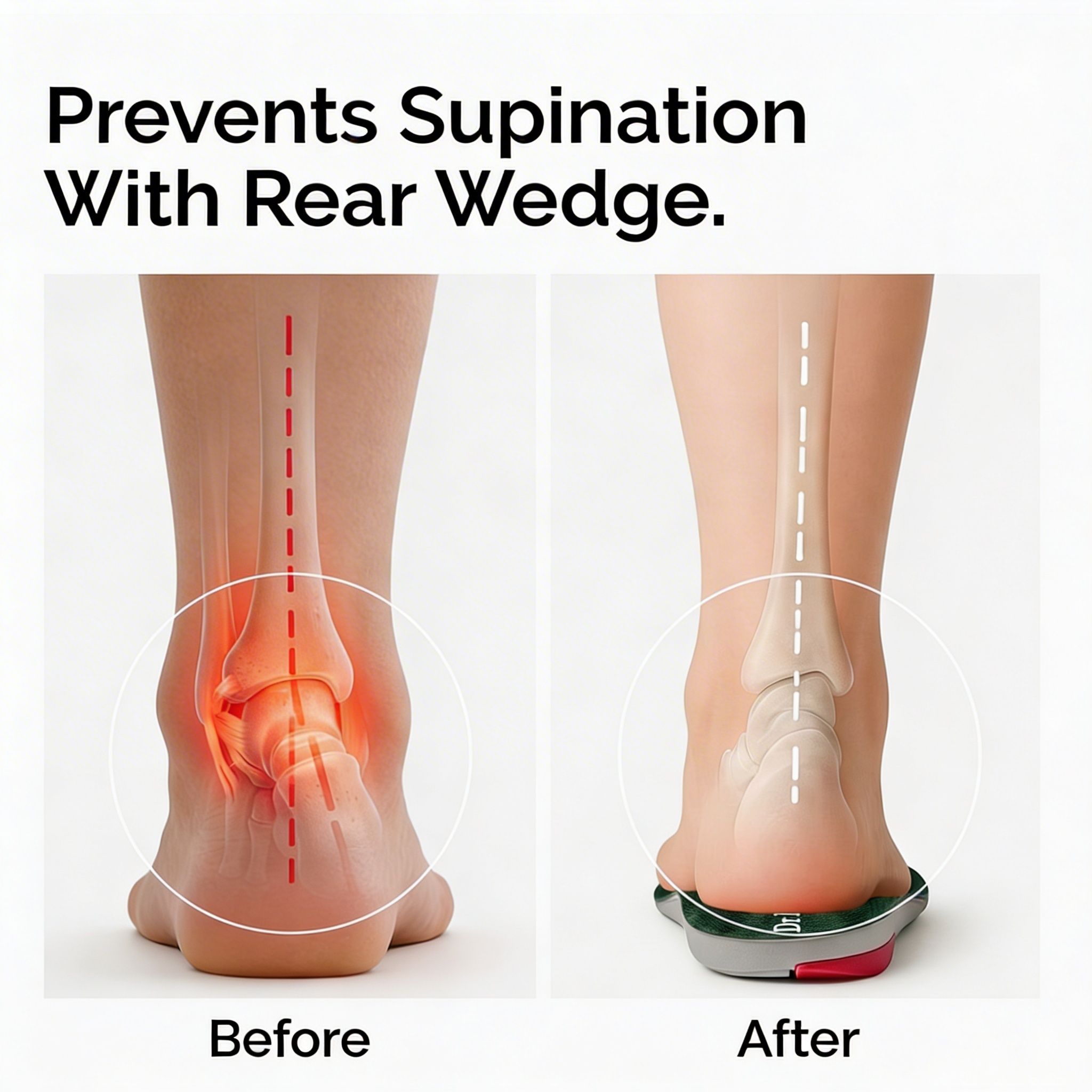 Dr Foot 3/4 Length Supination Insole (Ankle Sprain)