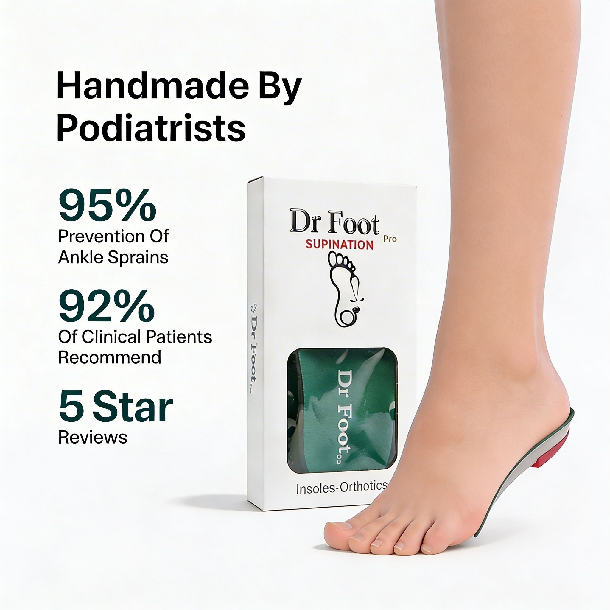 Dr Foot 3/4 Length Supination Insole (Ankle Sprain)